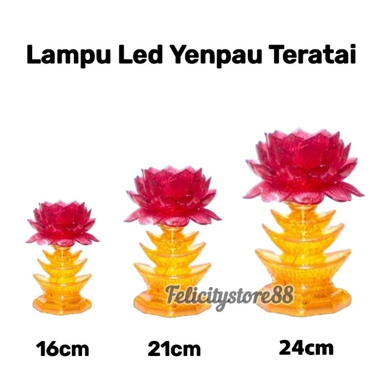Lampu LED yenpau teratai premium altar sembahyang / Lampu sembahyang YENPAO teratai / Lampu LED