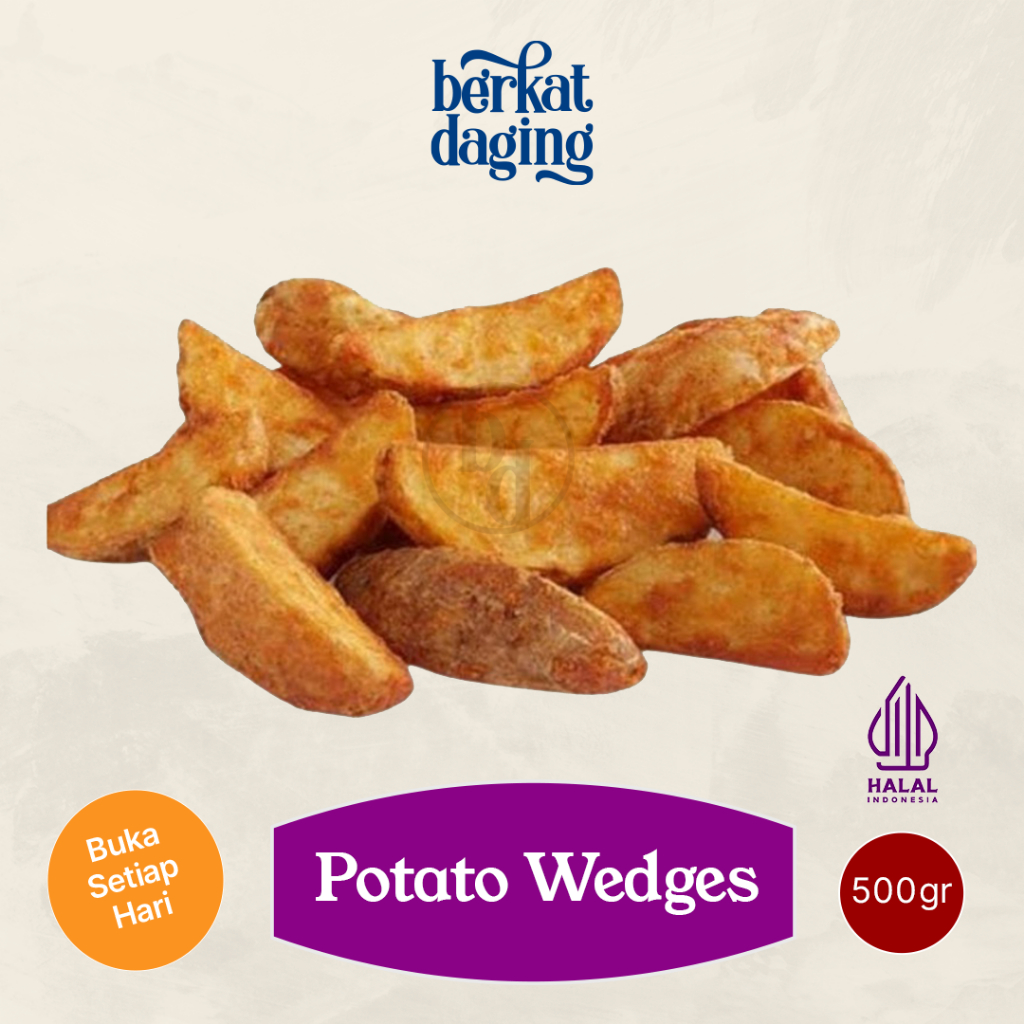 

Potato Wedges Original / Kentang Goreng Berkulit 500gr - Berkat Daging Berkatdaging