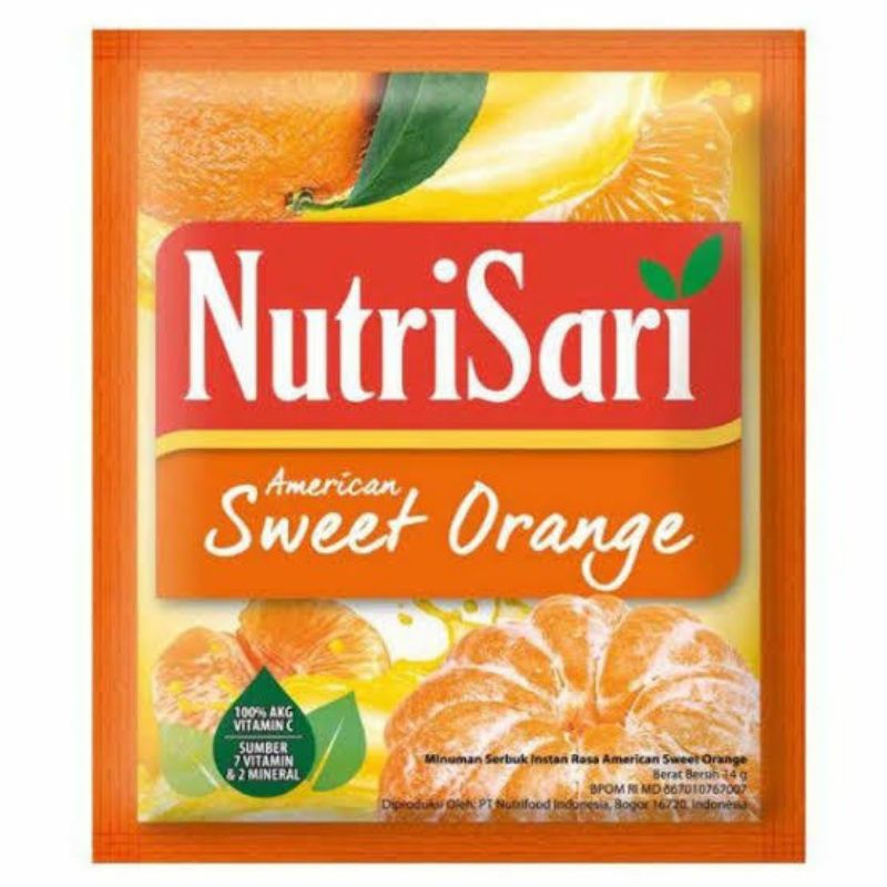 

NUTRISARI AMERICAN SWEET ORANGE 1 RENCENG ISI 10 SACHET