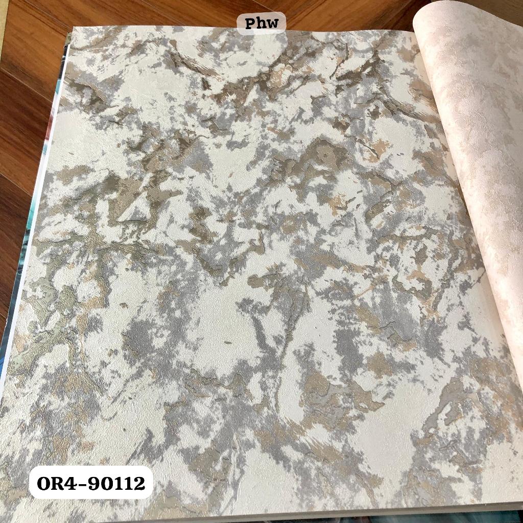 Wallpaper Dinding Polos Semen Acian Semen Abu Cream Modern Orange 4