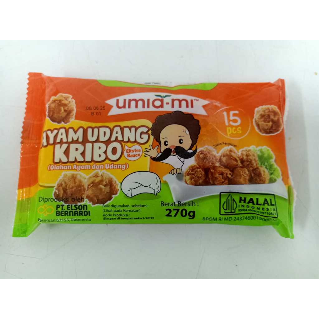 

Umami ayam udang kribo 270gr 1 box = 15 pack