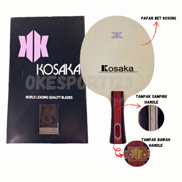 BAD PINGPONG KAYU KOSAKA BLACK / BET TENIS MEJA KAYU KOSAKA BLACK