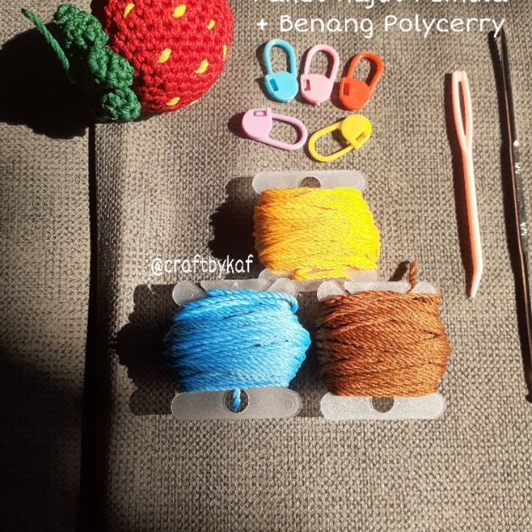 Harga Merakyat Paket Rajut Pemula Kit rajut Set Alat Rajut  Benang Polycherry