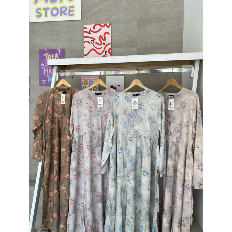 AJN GROSIR GAMIS RAYON VISCOSE GAMIS MUSLIM CANTIK LEBARAN GAMIS MOTIF BEST SELLER