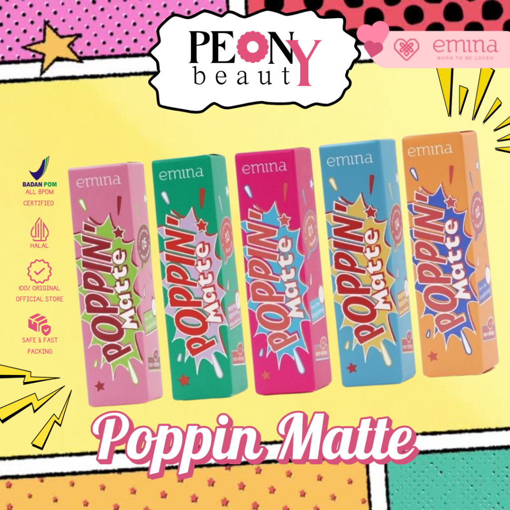 EMINA Poppin’ Matte I Poppin' Matte x Chatime Edition | Lip Cream Matte