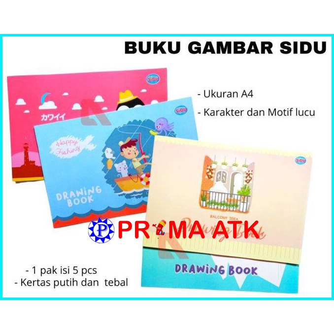 

Buku Gambar Sidu A4 / Drawing Book Sinar Dunia A4 / Buku Gambar Anak A4 TK SD SMP SMA / Buku Sketsa