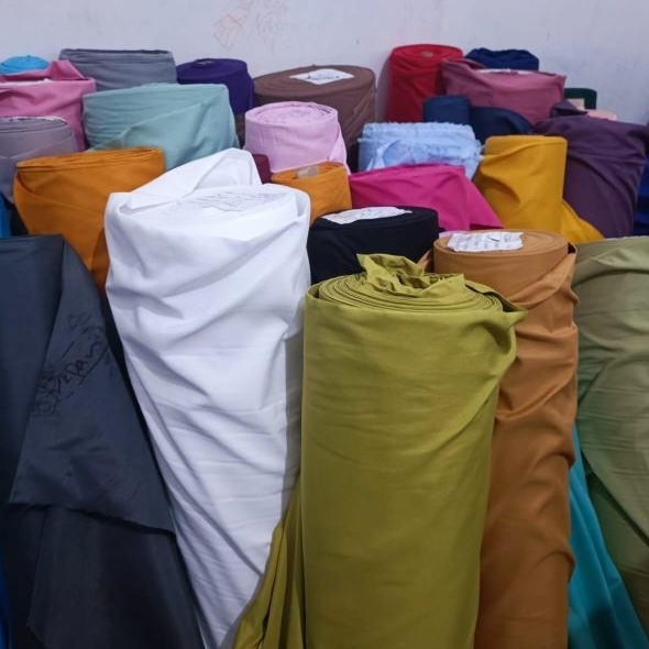 KAIN SPREI POLOS KATUN MICROTEX GORDEN GAMIS  HIJAB MUKENA
