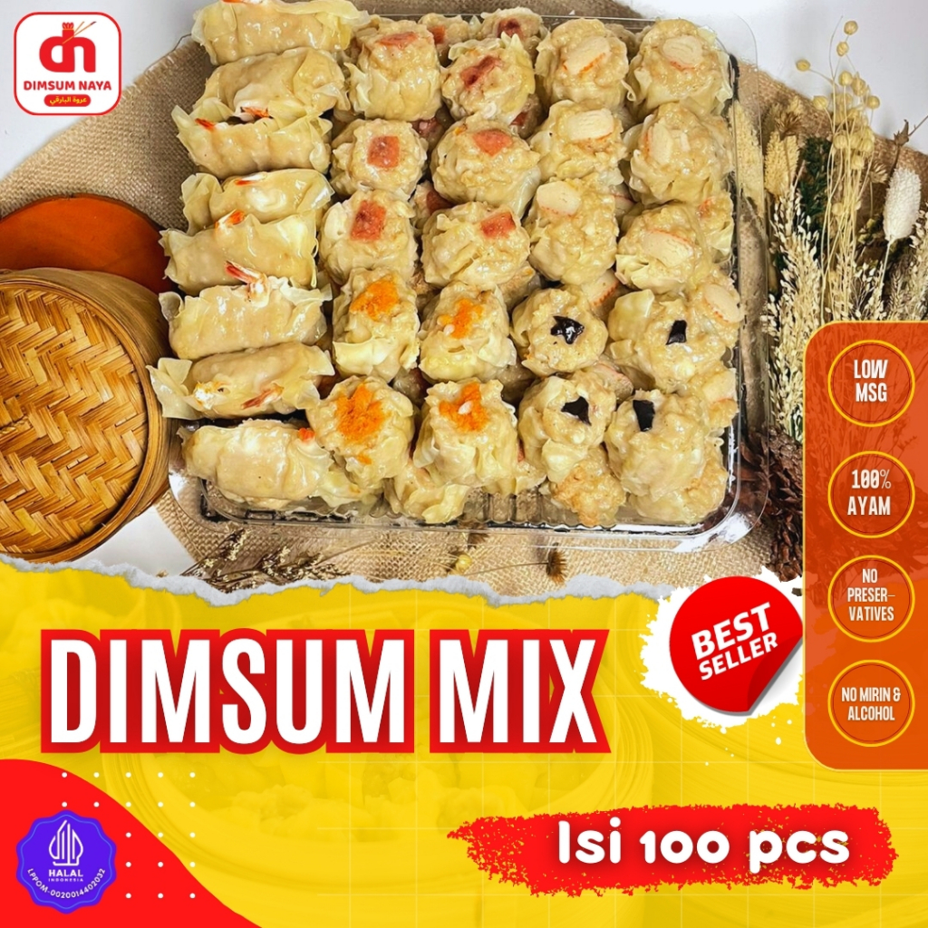 

Dimsum Ayam Mix Toping Kreadi & Paduan Harmonis Berbagai Toping - Isi 100 pcs FREE Saus