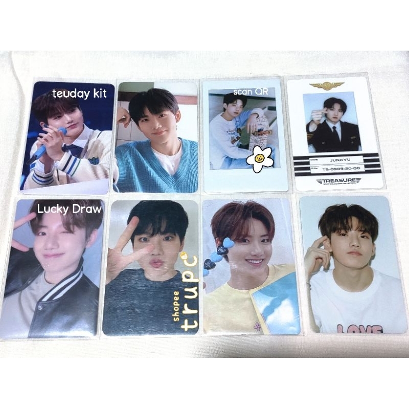[ready ina] pc photocard treasure junkyu teuday LD lucky draw wink fortune pilot ongredients campus 