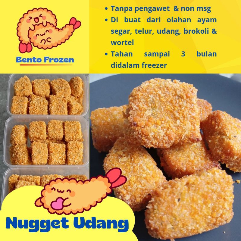 

NAGET UDANG by bento frozen isi 10 - 12pcs