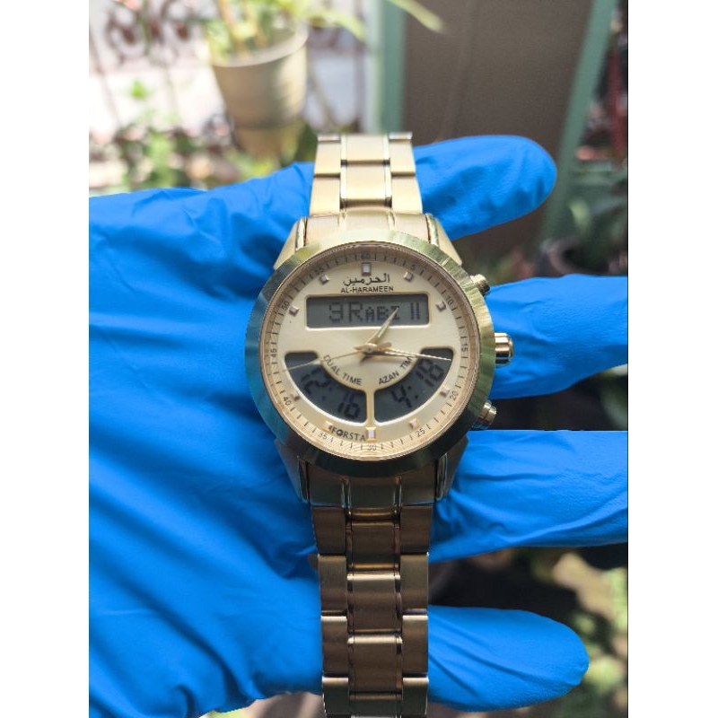Jam Tangan Forsta Al-Harameen (Untuk Perempuan) Lapis Emas 18 Karat Kaca Sapphire All Original Fungs