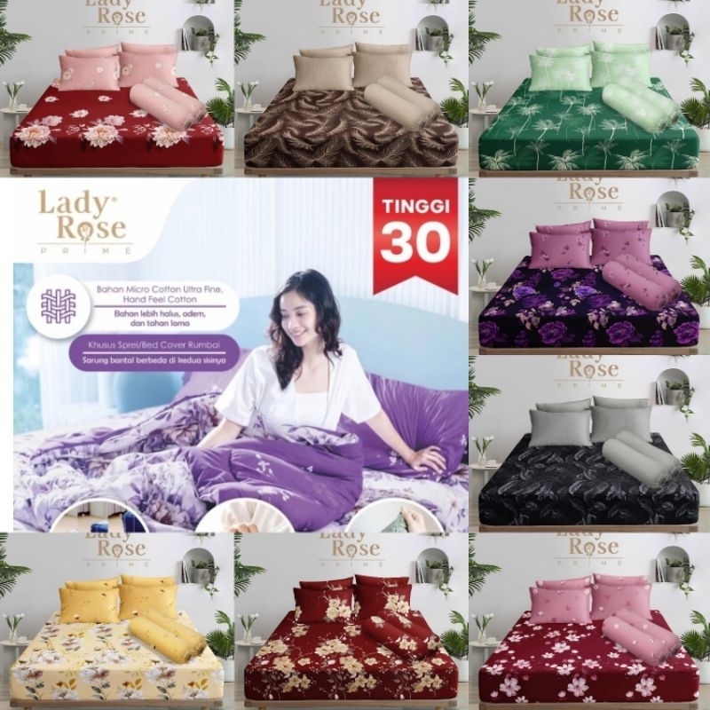 Sprei Lady rose 180x200 tinggi 30cm