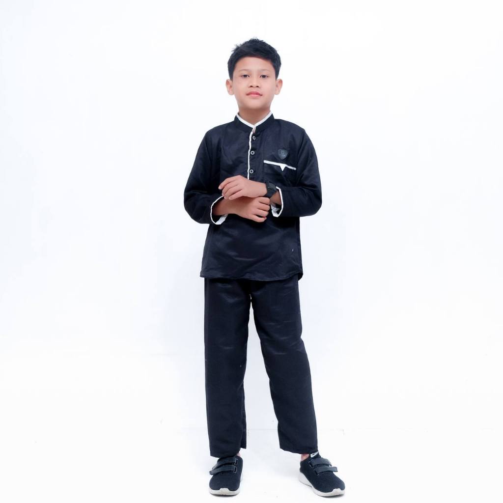 Koko Anak Tanggung/Koko SD SMP/Koko Bordir Lengan Panjang/Koko Keren/Koko Kombinasi Batik/Jawalooks