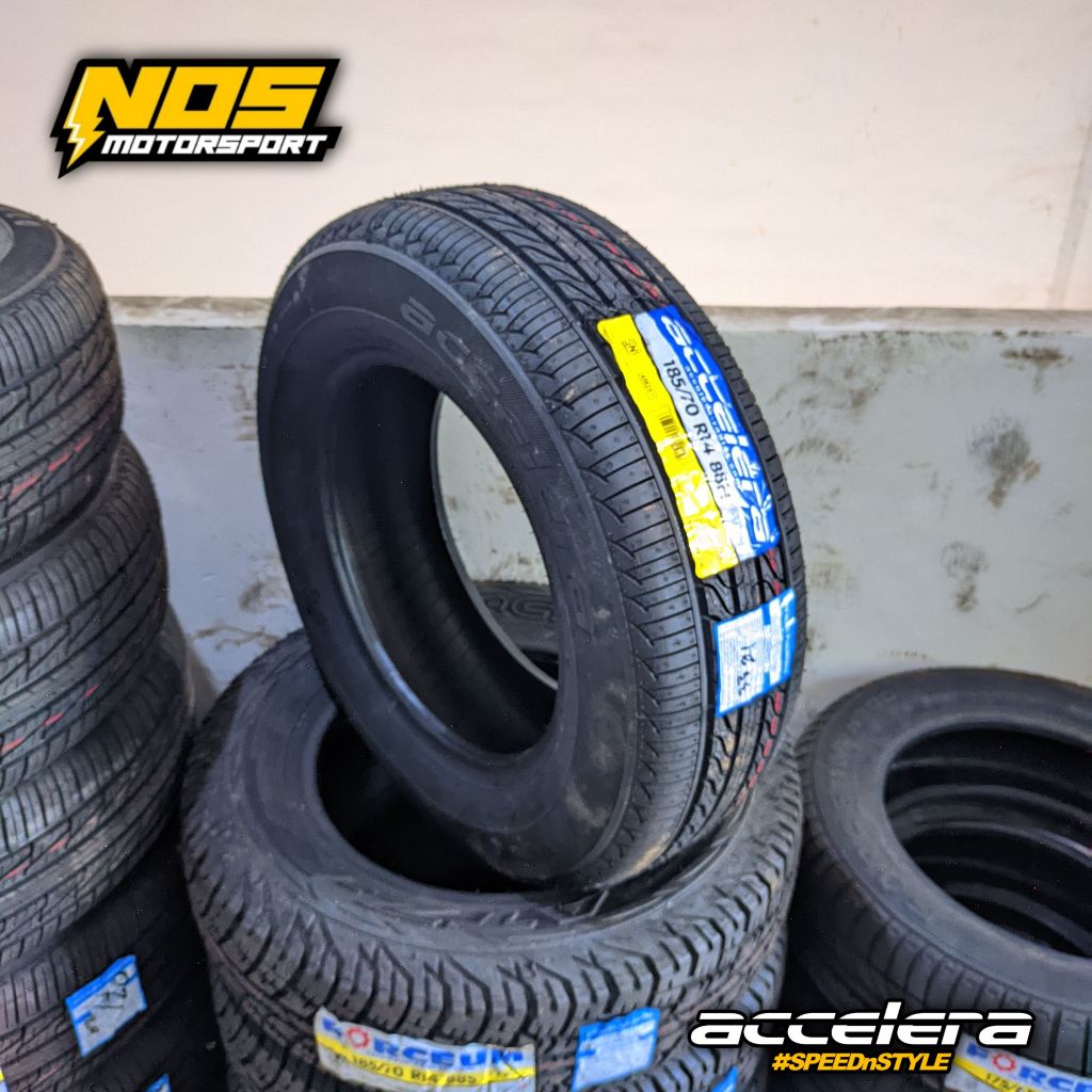 BAN MOBIL AVANZA XENIA 185 70 R14 ACCELERA ECO PLUSH BAN TUBLES RING 14 185/70 | NIK BARU