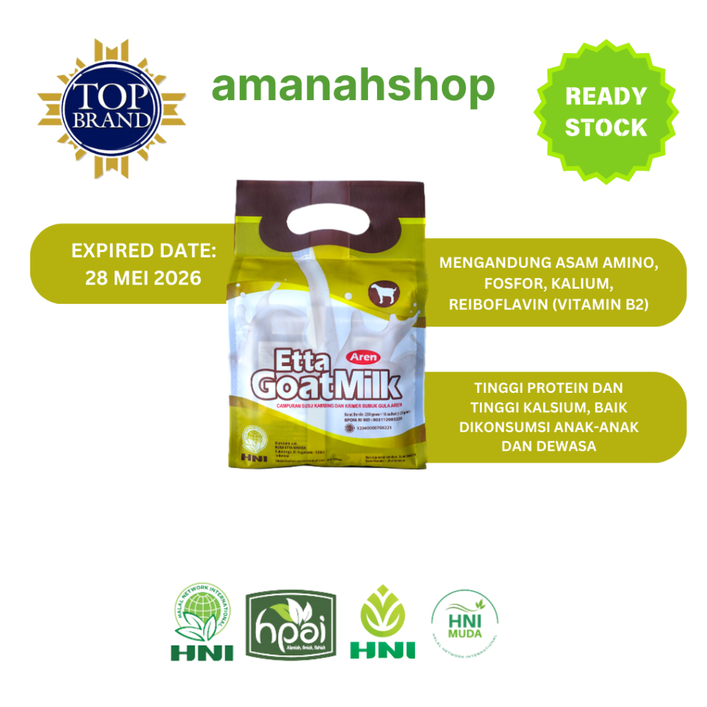 

Etta Goat Milk Aren HNI HPAI