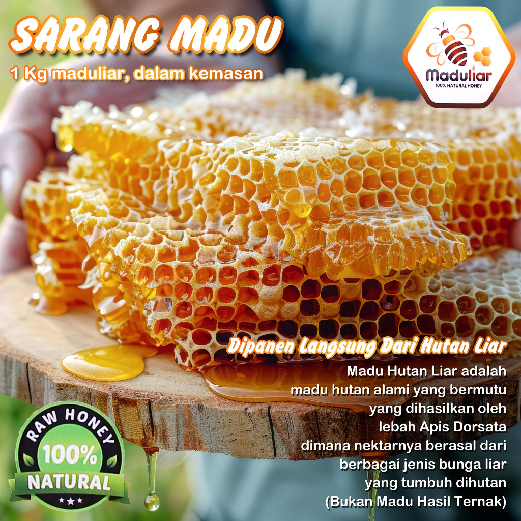 

sarang madu hutan liar 1 kg