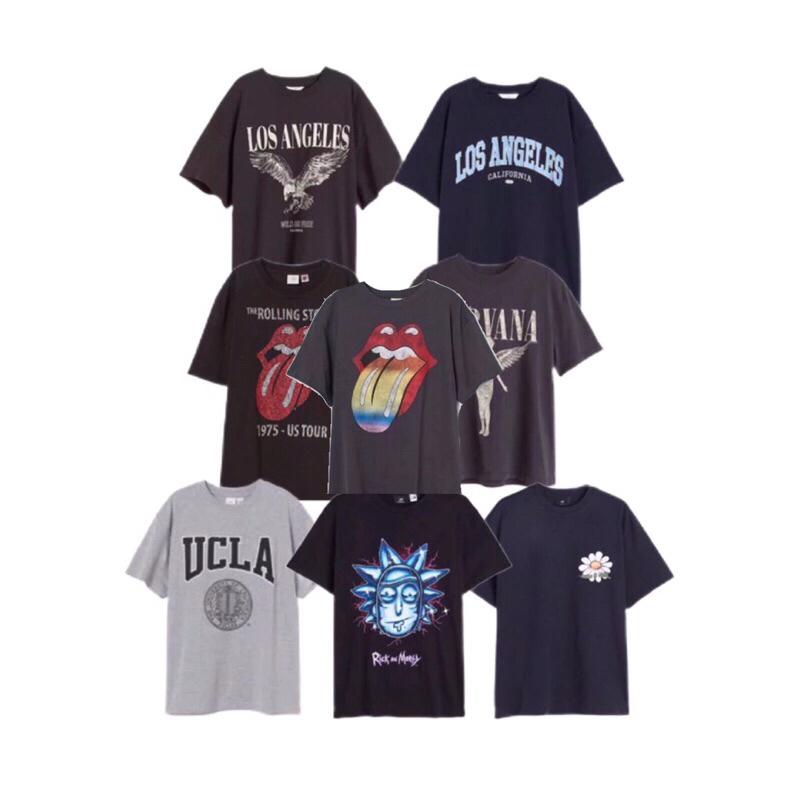 HM NEW LOS ANGELES NIRVANA UTERO TEE TSHIRT KAOS LIDAH UCLA RICK MORTY TAKE IT CHILL