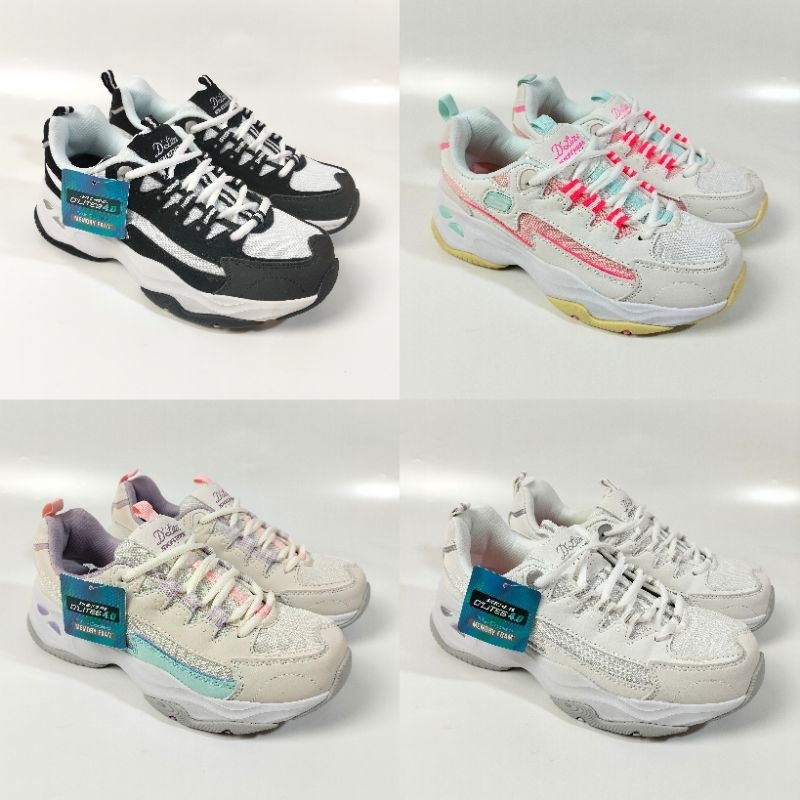Skechers D'lites 4.0/Sepatu Skechers D'lites 4/Sepatu Skechers Dlites 4.0 Women Sneaker Shoes Sepatu