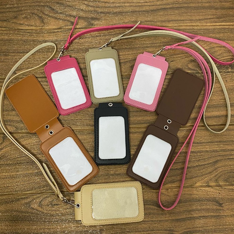 

Murah Diskon Name Tag ID Card Kulit Holder Name Tag Lanyard Kulit 2 Slot Kartu ID Card Kulit berkualitas SS9