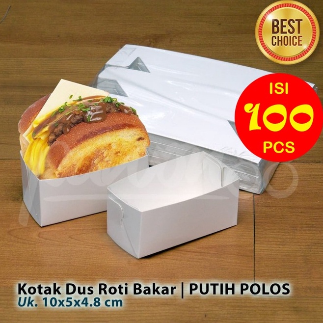 

Super Belanja Kotak Box Dus Roti Bakar PUTIH 1 Pcs