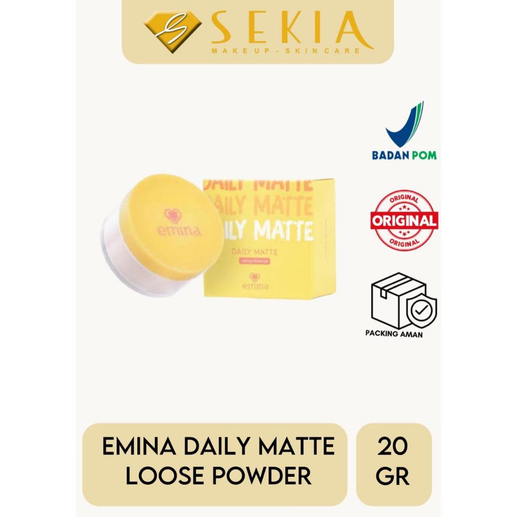 EMINA DAILY MATTE LOOSE POWDER/ EMINA BEDAK TABUR/ EMINA BEDAK TABUR KULIT BERMINYAK