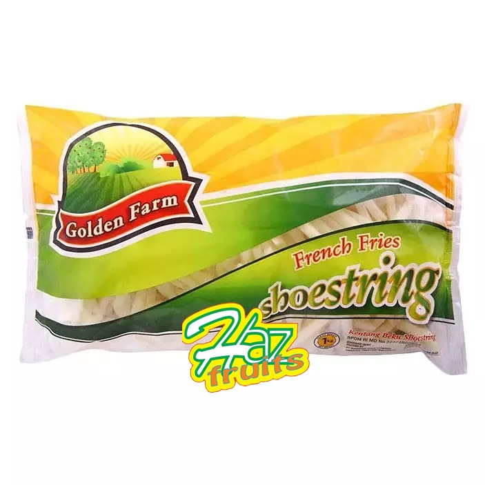 

Golden Farm French Fries Frozen Shoestring Kentang Beku 1 kg