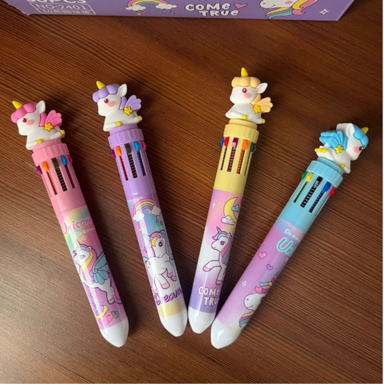 

Pulpen Cetek 10 Warna beruang Pen Ballpoint Pen 10 Warna Cute Bear