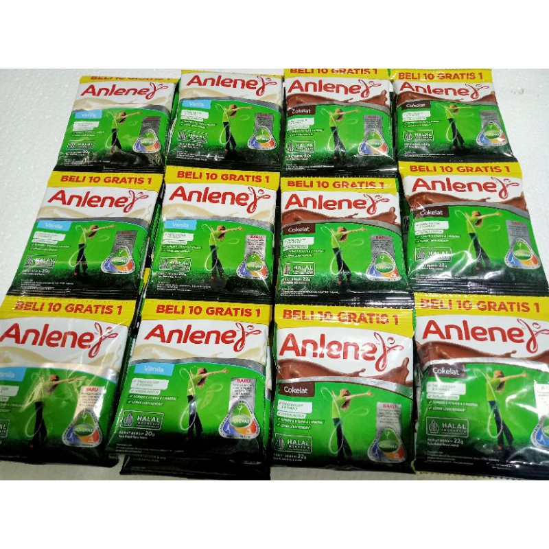 

Anlene Actifit 3x (1 Renceng Isi 10 Sachet) Rasa Vanila Dan Coklat