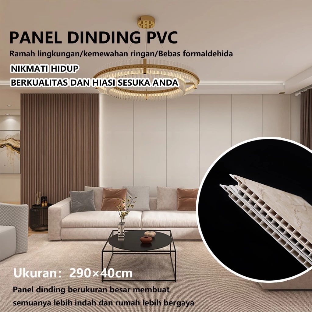 Wallboard 3D PVC WPC Wallpanel Dekorasi Dinding Motif Kayu
