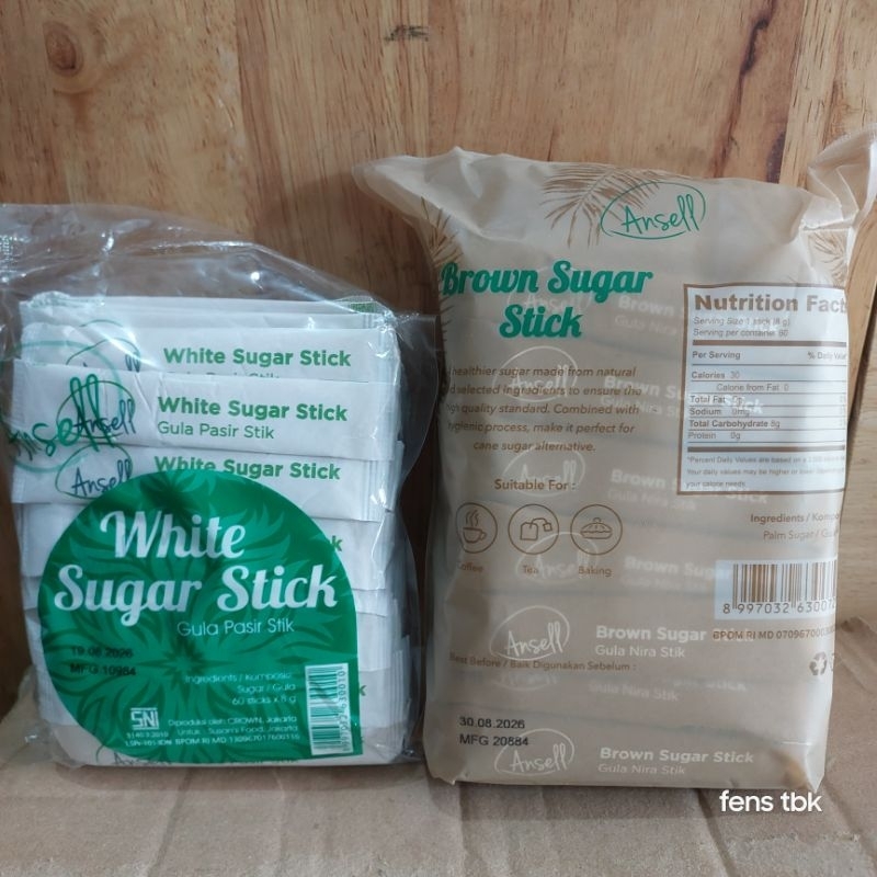 

ANSELL SUGAR STICK / GULA STICK ANSELL / WHITE SUGAR STICK / BROWN SUGAR STICK