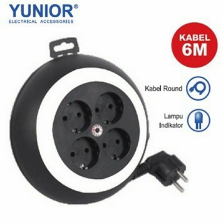 Kabel Roll YUNIOR Welto // LY - 105 Stop Kontak Gulung Retractable Cable Reel // LY-105 R6 SK