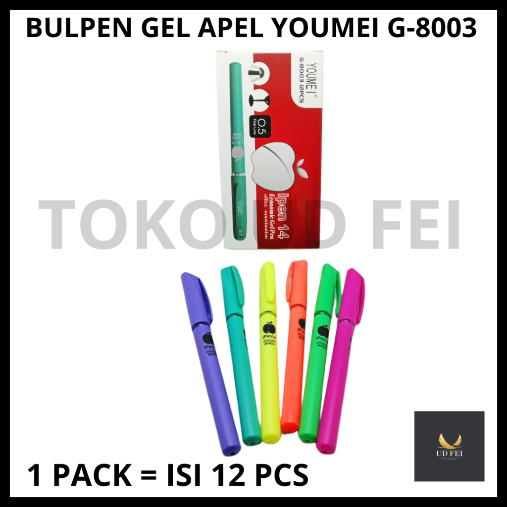 

(1 PACK = 12 PCS) Bulpen Gel apel/ Bulpen Ipen/ Bulpen Gel apel/ Bulpoint Gel YOUMEI G-8003