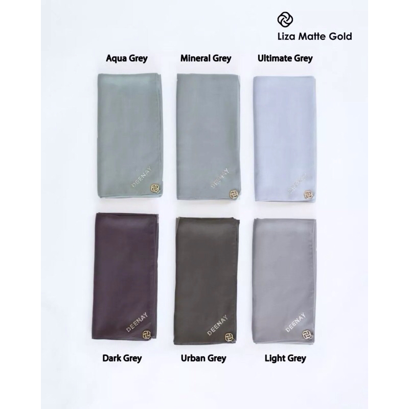Hijab deenay Liza Matte Grey Series