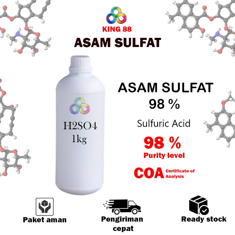 Asam Sulfat 1kg / H2SO4 98% / Sulphuric Acid / Asam Sulpahte Murah