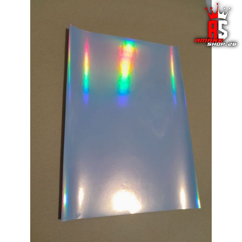 

Kertas Stiker Vinyl Hologram A4 Per 1Lembar