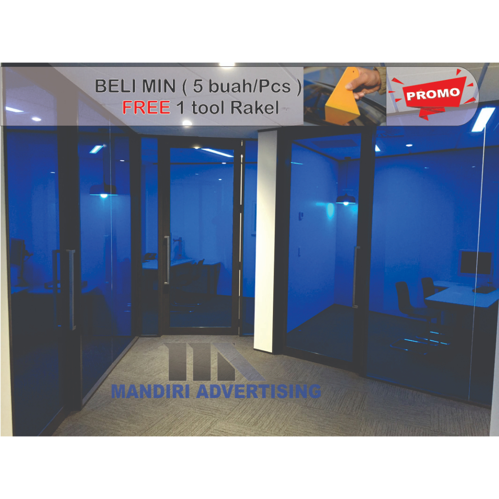Kacafilm tolak panas Deep Blue / Kacafilm RIben Biru / Kacafilm RUmah / Kaca Film Gedung / Kacafilm 