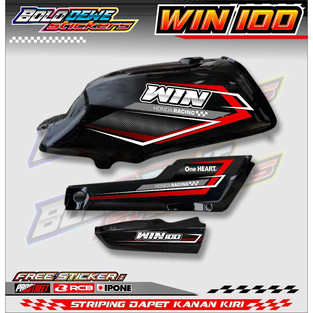 STRIPING VARIASI HONDA WIN 100 / STICKER LIST VARIASI MOTOR HONDA WIN 100