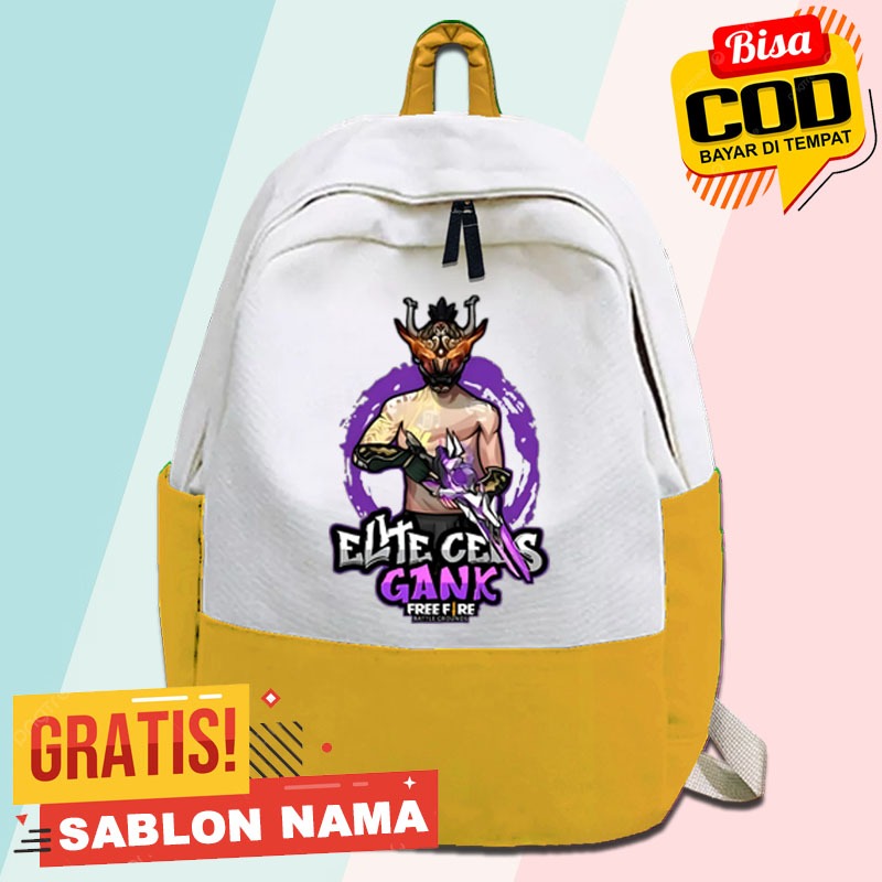 TAS RANSEL TAS SEKOLAH ANAK MOTIF FF FREE FIRE ELITE CEES GANK SEASON 1