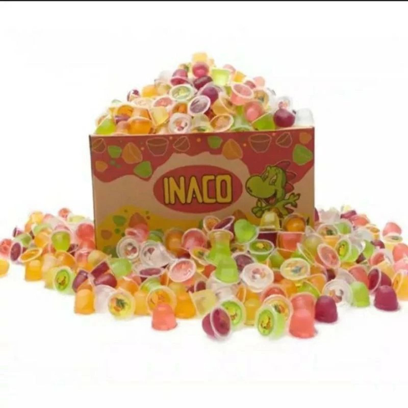 

INACO mini jelly natade coco mix fruit kemasan jelly cup kiloan rasa buah buahan 250gram 500gram 1kg