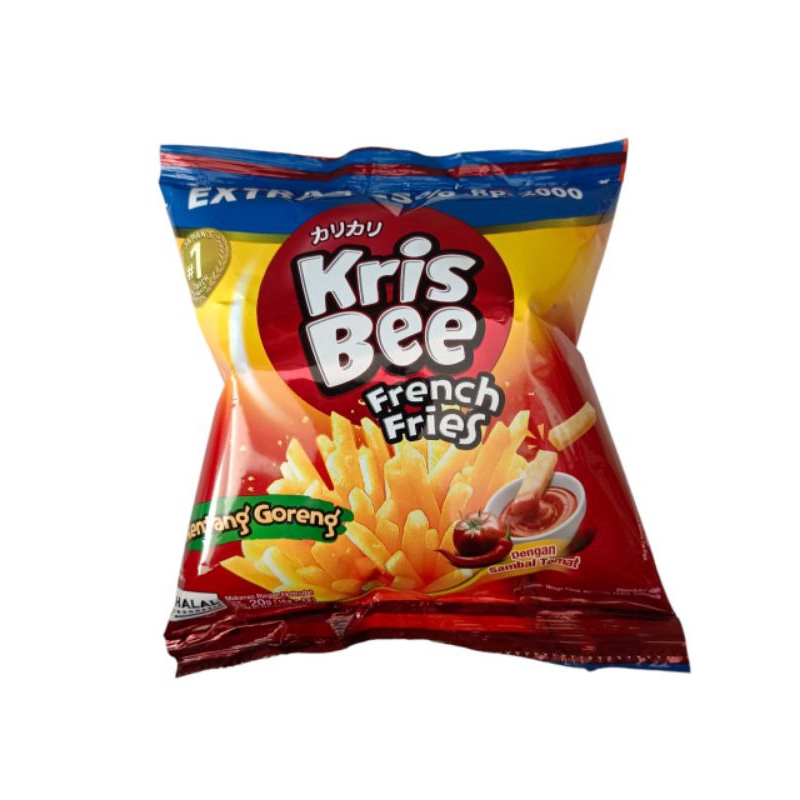 

Snack kris bee french fries kentang goreng dengan sambal tomat20g 16g+4g