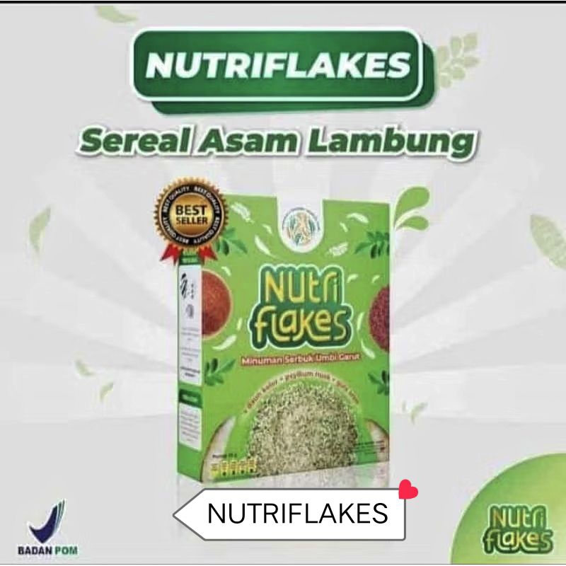 

NUTRIFLAKES Sereal Umbi Garut - Sulosi untuk asam lambung, maag - gerd dan pencernaan