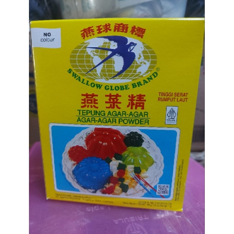 

Swallow Globe Brand / Tepung Agar-Agar 1box 84g (12 sachet @7g)