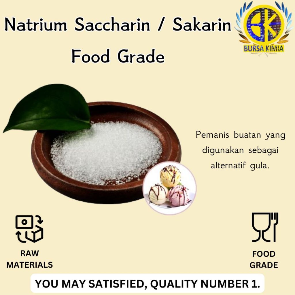 Sakarin 500gram Sakarin Natrium Saccharin Food Grade Pemanis Pengganti Gula