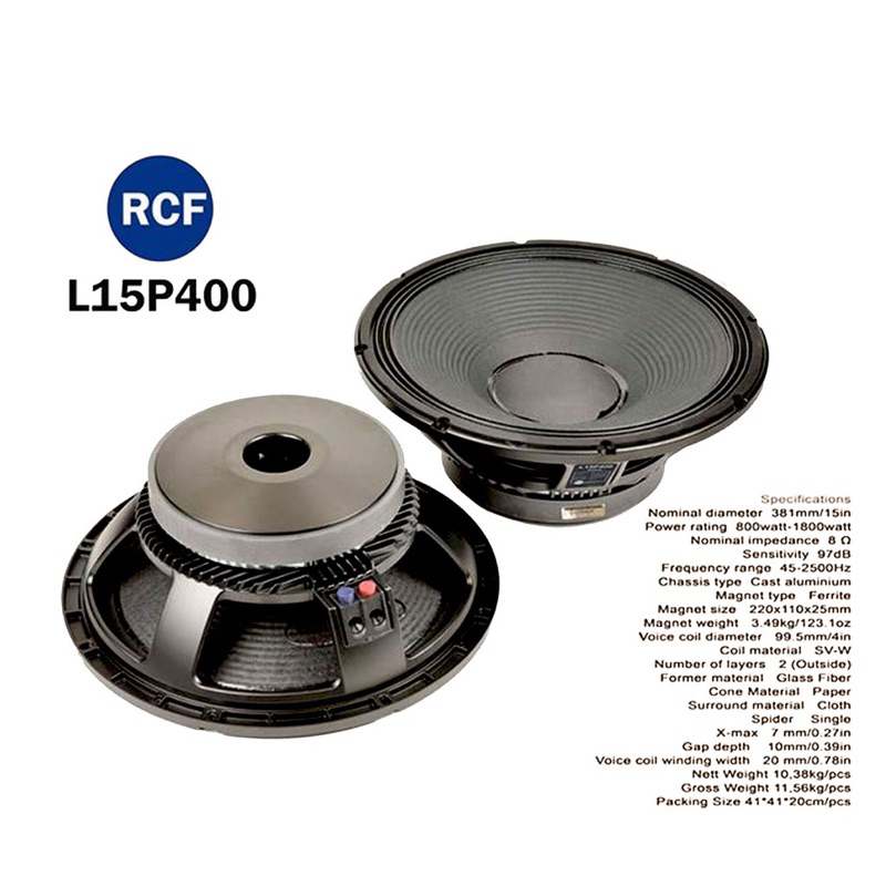 Speaker RCF L15P400 15inch Mid Low Speaker Component L15 P400