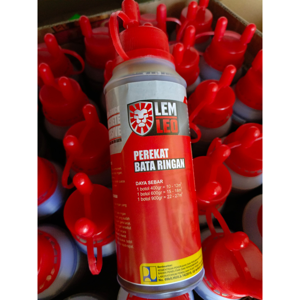 Perekat Bata Ringan Lem Mortar Hebel Lem Leo Glue Herbel Roster Beton 5203 400gr