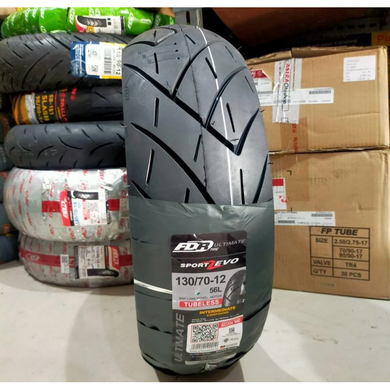 BAN LUAR FDR MATIC TUBELESS RING 12 130 70-12 ZEVO HONDA SCOOPY 2017