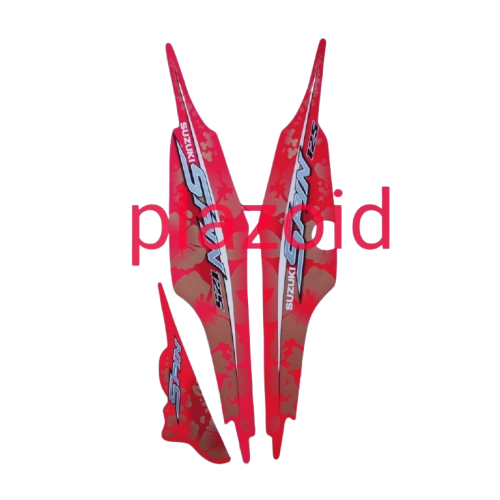 striping stiker lis body motor suzuki spin 125 2005 merah