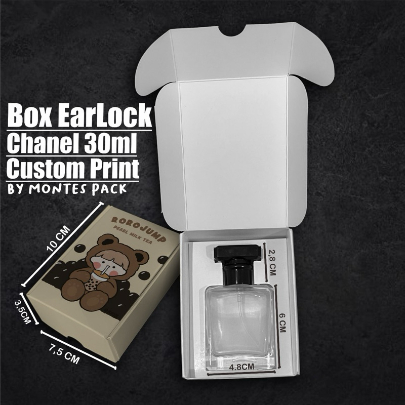 

BOX EARLOCK CUSTOM PRINT| untuk botol channel tumpul 30ml | box earlock Custom Printing