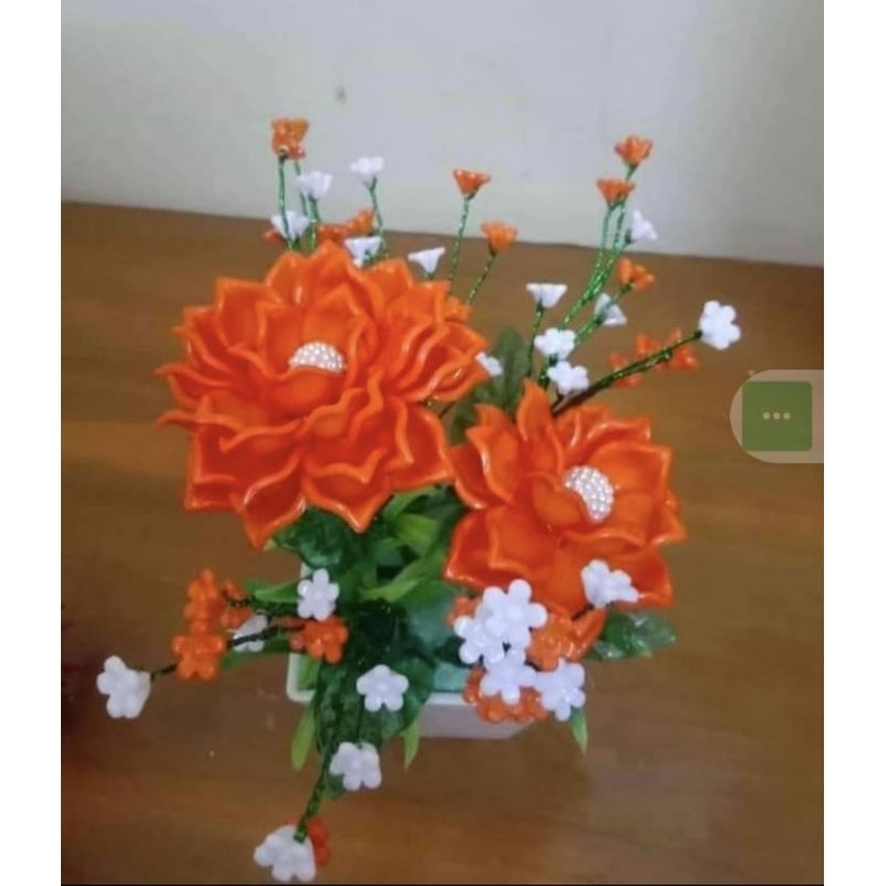 Bunga akrilik vas kotak