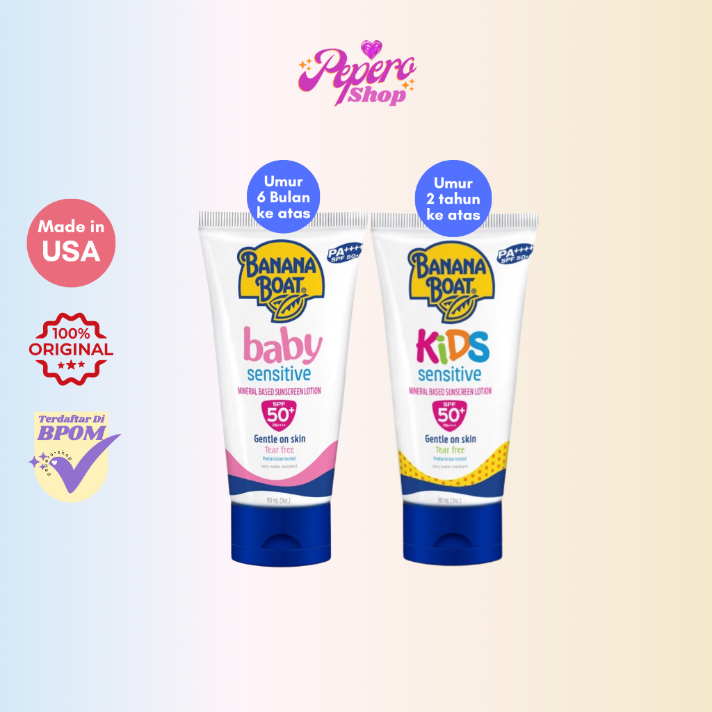 BANANA BOAT Sunscreen Lotion Simply Protect Kids / Baby SPF50+ 90ml - Sunblock Anak
